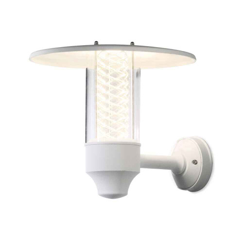 Nova Matt White with Decortive Louvre Outdoor IP44 Wall Light