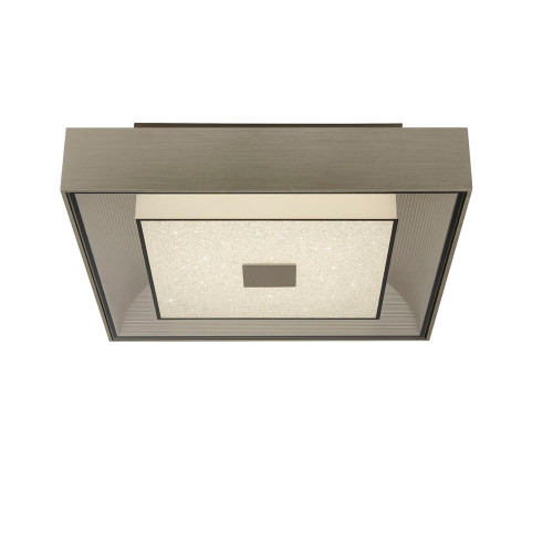 Searchlight Rhea Silver with Crystal Led Square Flush Ceiling Light 