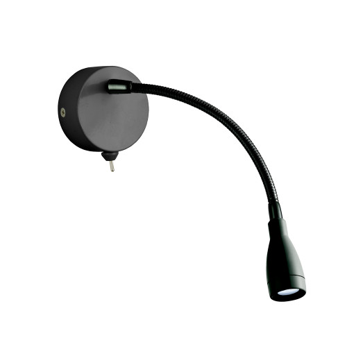 Flexi Wall Black Adjustable LED Reading Wall Light