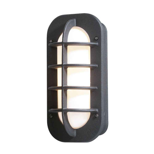 Loke Matt Black with Opal White Glass Outdoor IP23 Wall Light