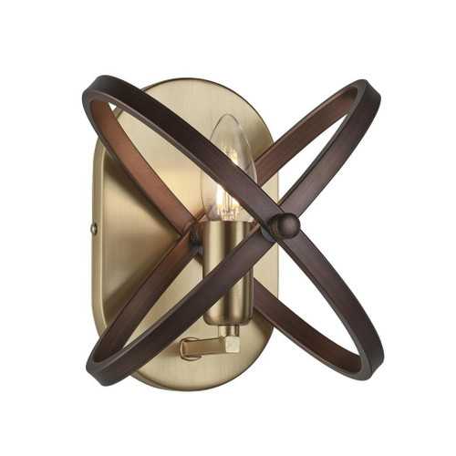 Searchlight Hoopla Bronze Circular Adjustable Wall Light 