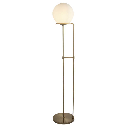 Searchlight Sphere Antique Brass with Opal Glass Shades Floor Lamp 