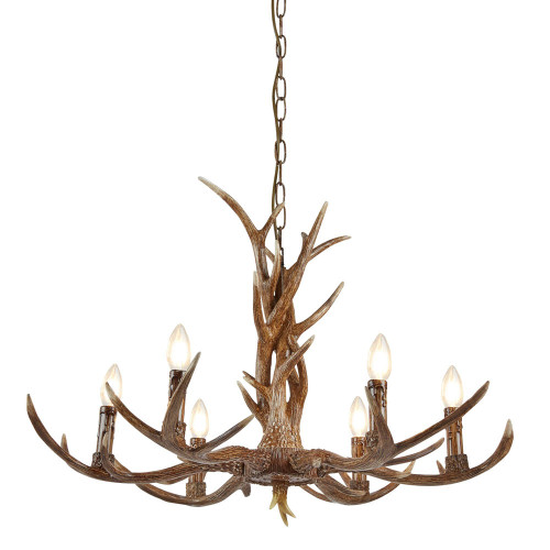 Searchlight Stag 6 Light Antler Pendant Light