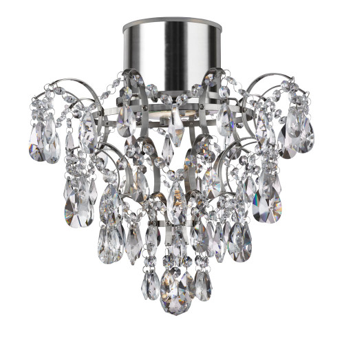 Searchlight Belle Chrome with Clear Crystal IP44 Bathroom Chandelier