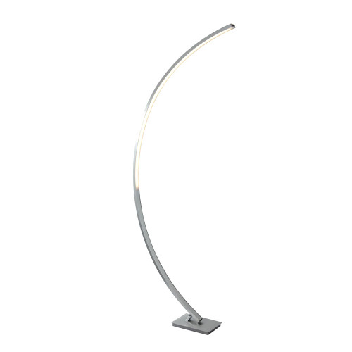 Searchlight Colton Satin Silver Led Curved Floor Lamp