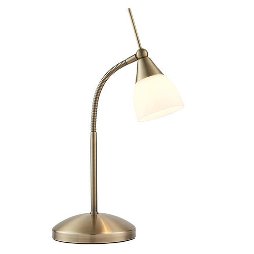 Endon Lighting Range Antique Brass Adjustable Touch Table Lamp