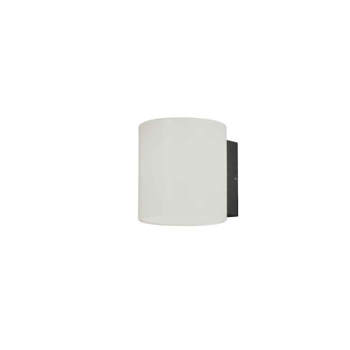 Foggia Anthracite Grey Aluminium with Opal Glass LED Wall Light