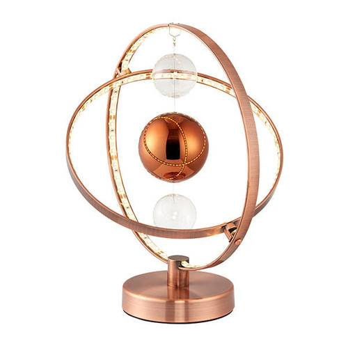 Endon Lighting Muni Polished Copper and Clear Glass Table Lamp