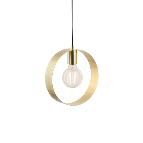 Endon Lighting Hoop Brushed Brass Pendant Light