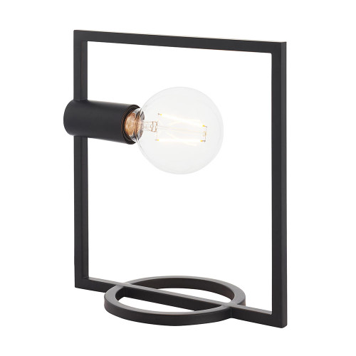 Endon Lighting Shape Rectangle Matt Black Table Lamp