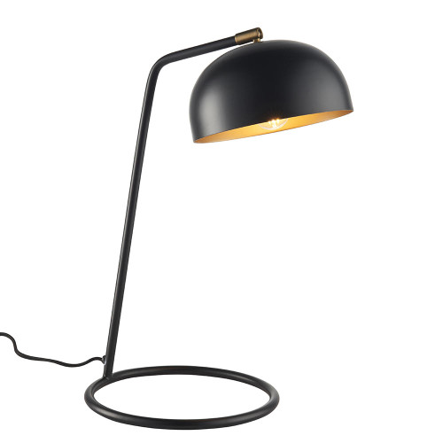 Endon Lighting Brair Matt Black with Antique Brass Adjustable Table Lamp