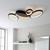 Endon Lighting Ovals 4 Light Textured Black with White Diffuser LED Flush Ceiling Light