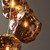 Endon Lighting Rock 3 Light Metallic Copper Glass Pendant Light