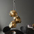 Endon Lighting Rock 3 Light Metallic Bronze Glass Pendant Light