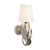Endon Lighting Delphine Silver Leaf with Ivory Fabric Shade Wall Light