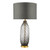 Dar Lighting Zeya Smoked Glass with Aged Brass Table Lamp Base Only