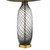 Dar Lighting Zeya Smoked Glass with Aged Brass Table Lamp Base Only