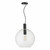 Dar Lighting Zula Matt Black and Clear Glass Pendant Light