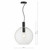 Dar Lighting Zula Matt Black and Clear Glass Pendant Light