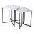 Dar Lighting Fotini Nested Side Table White Marble Effect