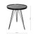 Dar Lighting Rauma Round Side Table Dark Grey Stone Effect