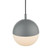 Dar Lighting Andre Grey with Opal Glass Pendant Light