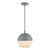Dar Lighting Andre Grey with Opal Glass Pendant Light