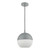 Dar Lighting Andre Grey with Opal Glass Pendant Light