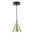 Dar Lighting Branco Matt Black and Satin Gold Pendant Light