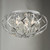 Dar Lighting Davian 3 Light Polished Chrome and Crystal Flush Ceiling Light