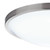 Dar Lighting Dover Satin Chrome with White Shade IP44 Flush Ceiling Light