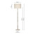 Dar Lighting Dunlop Putty Finish with Cream Linen Shade Floor Lamp