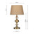 Dar Lighting Edith Antique Brass with Taupe Shade Touch Table Lamp