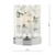 Dar Lighting Elf Polished Chrome with Marble Ribbed Glass Touch Table Lamp