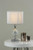 Dar Lighting Elsa Silver Mosaic with Silver String Shade Table Lamp