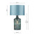 Dar Lighting Guru Blue Mosaic Dual Source with Light Blue Shade Table Lamp