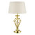 Dar Lighting Iffley Gold Cage Twist with Ivory Shade Large Touch Table Lamp