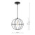 Dar Lighting Javari Matt Black and Polished Chrome Pendant Light