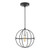 Dar Lighting Javari Matt Black and Polished Chrome Pendant Light