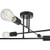 Dar Lighting Neve 6 Light Matt Black Flush Ceiling Light