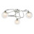 Dar Lighting Nondus 3 Light Polished Chrome with Clear and Opal Glass Semi Flush Ceiling Light