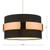 Dar Lighting Oki Black and Copper Easy Fit Shade Only