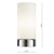 Dar Lighting Owen Polished Chrome and Opal Glass Round Touch Table Lamp