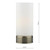 Dar Lighting Owen Antique Brass and Opal Glass Round Touch Table Lamp
