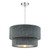 Dar Lighting Suvan Dark Grey Velvet with Silver Lining Easy Fit Shade Only