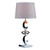 Dar Lighting Wickford Polished Chrome with Grey Tapered Shade Table Lamp