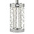 Dar Lighting Yalena Polished Chrome with Crystal Bead and Grey Shade Small Table Lamp