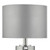 Dar Lighting Yalena Polished Chrome with Crystal Bead and Grey Shade Small Table Lamp