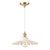 Laura Ashley Beca Antique Brass with White Ceramic Large Pendant Light