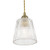 Laura Ashley Callaghan Antique Brass with Ribbed Glass Pendant Light